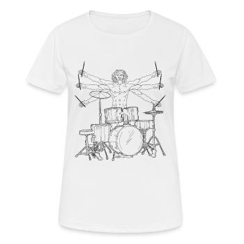Groupe de batteurs de Vitruve - T-shirt respirant Femme - blanc - Devant - AI Model Female 172 dark (172cm)