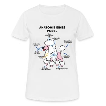 Poodle dog anatomy - Women's Breathable T-Shirt - white - Front - AI Model Female 172 dark (172cm)