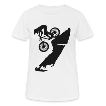 Descente VTT - T-shirt respirant Femme - blanc - Devant - AI Model Female 172 dark (172cm)