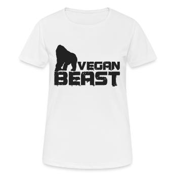 Veganes Biest Stark - Frauen T-Shirt atmungsaktiv - Weiß - Vorne - AI Model Female 172 dark (172cm)