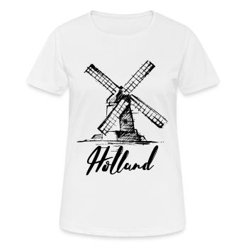Holland - Frauen T-Shirt atmungsaktiv - Weiß - Vorne - AI Model Female 172 dark (172cm)