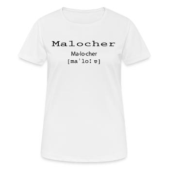 Malocher Ruhrdeutsch - Frauen T-Shirt atmungsaktiv - Weiß - Vorne - AI Model Female 172 dark (172cm)