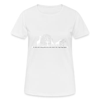 Girafe girafes - T-shirt respirant Femme - blanc - Devant - AI Model Female 172 dark (172cm)