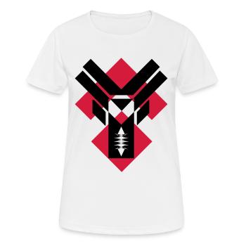 Géométrique Y - T-shirt respirant Femme - blanc - Devant - AI Model Female 172 dark (172cm)