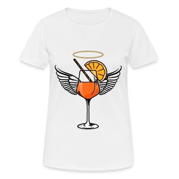 Cocktail Apéritif Saint Aperolie - T-shirt respirant Femme - blanc - Devant - AI Model Female 172 dark (172cm)