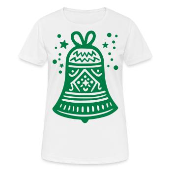 Cloche Cloche de Noël - T-shirt respirant Femme - blanc - Devant - AI Model Female 172 dark (172cm)