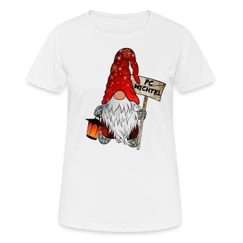 Gnome de Noël PC Gnome - T-shirt respirant Femme - blanc - Devant - AI Model Female 172 dark (172cm)