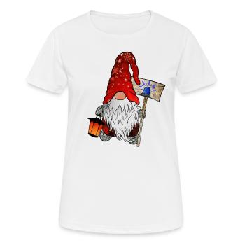 Blaulicht Wichtel Weihnachtsgnom - Frauen T-Shirt atmungsaktiv - Weiß - Vorne - AI Model Female 172 dark (172cm)