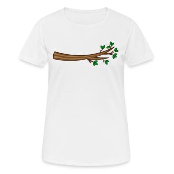 Branche / branche / arbre / arbre / arbre - T-shirt respirant Femme - blanc - Devant - AI Model Female 172 dark (172cm)