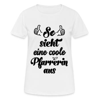 Curée avec cœur Jésus foi Eglise - T-shirt respirant Femme - blanc - Devant - AI Model Female 172 dark (172cm)