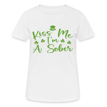 Embrasse-moi je suis sobre : la Saint-Patrick - T-shirt respirant Femme - blanc - Devant - AI Model Female 172 dark (172cm)