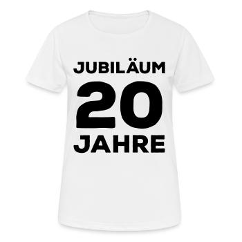 Jubiläum 20 Jahre Firmenjubiläum Gratulieren - Frauen T-Shirt atmungsaktiv - Weiß - Vorne - AI Model Female 172 dark (172cm)