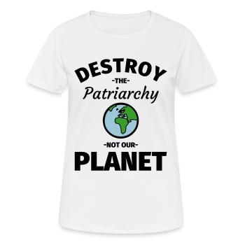 Féminisme féministe - T-shirt respirant Femme - blanc - Devant - AI Model Female 172 dark (172cm)
