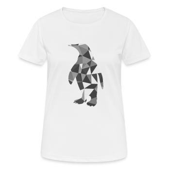 Polygon Pinguin - Frauen T-Shirt atmungsaktiv - Weiß - Vorne - AI Model Female 172 dark (172cm)