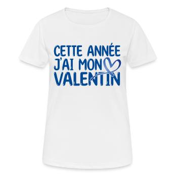 Copain Magnifique Humour Couple mon copain amour ! - T-shirt respirant Femme - blanc - Devant - AI Model Female 172 dark (172cm)