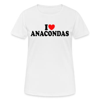 Aime Les Anacondas Aime Les Serpents - T-shirt respirant Femme - blanc - Devant - AI Model Female 172 dark (172cm)