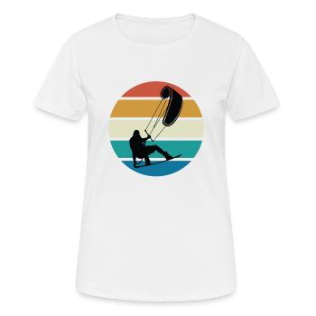Vintage Kiteboarding, Kiteboarder - Frauen T-Shirt atmungsaktiv - Weiß - Vorne - AI Model Female 172 dark (172cm)