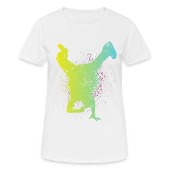 Hip Hop - Frauen T-Shirt atmungsaktiv - Weiß - Vorne - AI Model Female 172 dark (172cm)