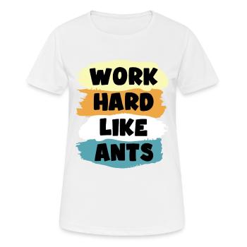 fourmi fourmi amis fourmi fraîche fourmi disant fourmi - T-shirt respirant Femme - blanc - Devant - AI Model Female 172 dark (172cm)