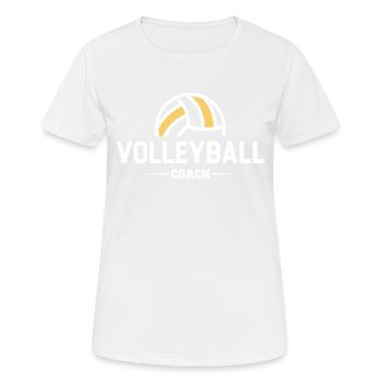 Cadeau coach Volleyball coach | Coach Volleyball - T-shirt respirant Femme - blanc - Devant - AI Model Female 172 dark (172cm)