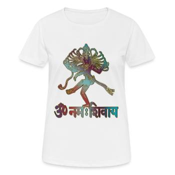 SHIVA - Om Namah SHIVAYA - T-shirt respirant Femme - blanc - Devant - AI Model Female 172 dark (172cm)
