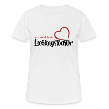 Ich bin eine Lieblingstochter - Kindertagsgeschenk - Frauen T-Shirt atmungsaktiv - Weiß - Vorne - AI Model Female 172 dark (172cm)
