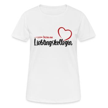 Ich bin eine Lieblingskollegin - Frauen T-Shirt atmungsaktiv - Weiß - Vorne - AI Model Female 172 dark (172cm)