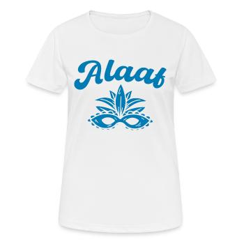 Alaaf - Frauen T-Shirt atmungsaktiv - Weiß - Vorne - AI Model Female 172 dark (172cm)