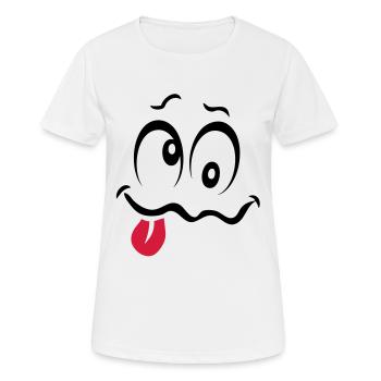 smiley ivre bourre1 - T-shirt respirant Femme - blanc - Devant - AI Model Female 172 dark (172cm)