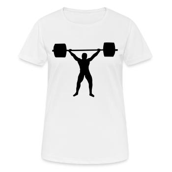 Weight lifting - Women's Breathable T-Shirt - white - Front - AI Model Female 172 dark (172cm)
