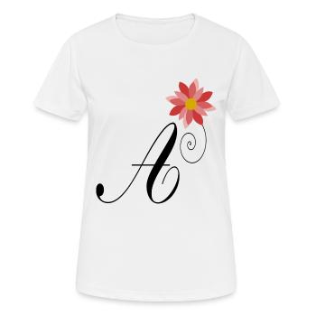 A. ALPHABET. LOVE - Women's Breathable T-Shirt - white - Front - AI Model Female 172 dark (172cm)