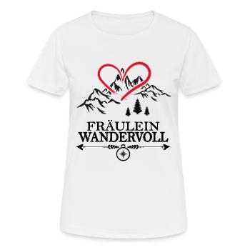 bergwandern wandervoll servus alpin wanderung - Frauen T-Shirt atmungsaktiv - Weiß - Vorne - AI Model Female 172 dark (172cm)