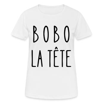 bobo la tête - T-shirt respirant Femme - blanc - Devant - AI Model Female 172 dark (172cm)