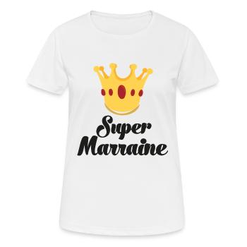 Patentante Schweiz Patentante Frankreich Taufpatin - Frauen T-Shirt atmungsaktiv - Weiß - Vorne - AI Model Female 172 dark (172cm)