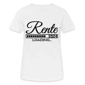 Rente 2024 Loading - Frauen T-Shirt atmungsaktiv - Weiß - Vorne - AI Model Female 172 dark (172cm)