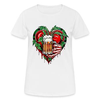 J’adore la bière - T-shirt respirant Femme - blanc - Devant - AI Model Female 172 dark (172cm)