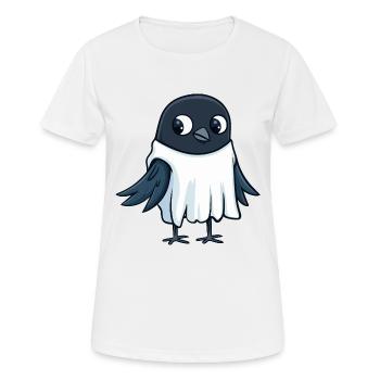 Corbeau Corbeau Halloween Drôle Fantôme - T-shirt respirant Femme - blanc - Devant - AI Model Female 172 dark (172cm)