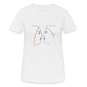 Paare - Frauen T-Shirt atmungsaktiv - Weiß - Vorne - AI Model Female 172 dark (172cm)