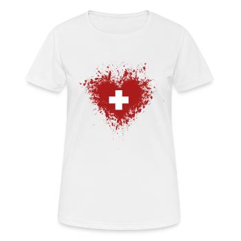 Suisse - Suisse - T-shirt respirant Femme - blanc - Devant - AI Model Female 172 dark (172cm)