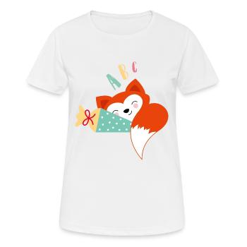 ABC Fuchs - Frauen T-Shirt atmungsaktiv - Weiß - Vorne - AI Model Female 172 dark (172cm)