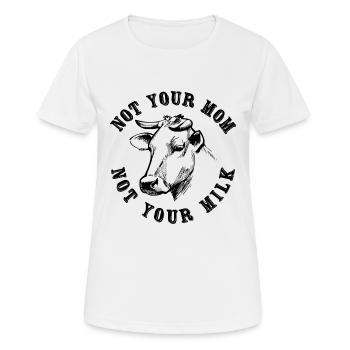 Vegan Veganer Veganerin Milch Schwarz - Frauen T-Shirt atmungsaktiv - Weiß - Vorne - AI Model Female 172 dark (172cm)
