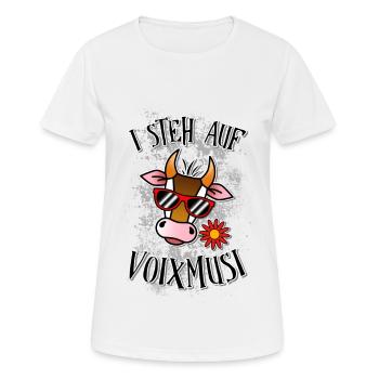 I steh auf Voixmusi - Frauen T-Shirt atmungsaktiv - Weiß - Vorne - AI Model Female 172 dark (172cm)