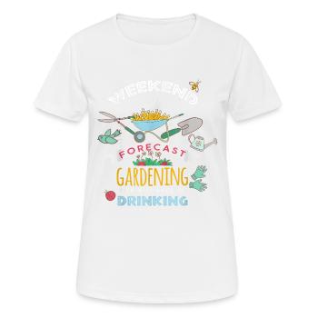 Jardin jardin jardinier Jardinage - T-shirt respirant Femme - blanc - Devant - AI Model Female 172 dark (172cm)