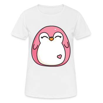 Rosa Pinguine Süß Komisch - Frauen T-Shirt atmungsaktiv - Weiß - Vorne - AI Model Female 172 dark (172cm)