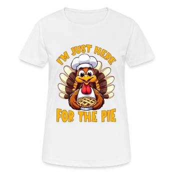 Truthahn Kochmütze und Erntedankfest Torte - Frauen T-Shirt atmungsaktiv - Weiß - Vorne - AI Model Female 172 dark (172cm)