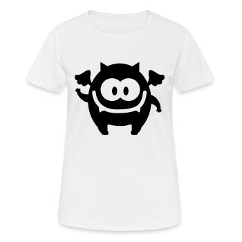 Monsterchen - Line - T-shirt respirant Femme - blanc - Devant - AI Model Female 172 dark (172cm)