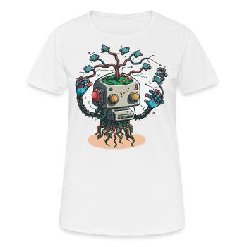 Machine Learning - Women's Breathable T-Shirt - white - Front - AI Model Female 172 dark (172cm)