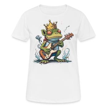 Rocker grenouille - T-shirt respirant Femme - blanc - Devant - AI Model Female 172 dark (172cm)