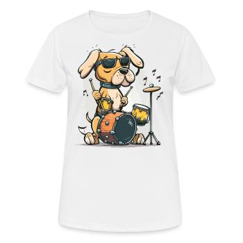 Rhythm Hound - Women's Breathable T-Shirt - white - Front - AI Model Female 172 dark (172cm)