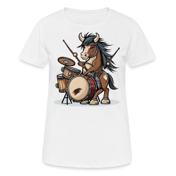 Rhythmische Rösser - Frauen T-Shirt atmungsaktiv - Weiß - Vorne - AI Model Female 172 dark (172cm)